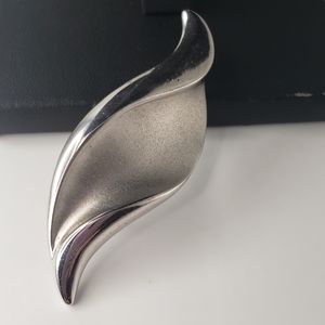 Crown Trafari Silvertone Brooch